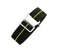 Bumdenuu 18/20/22mm Degli di Stile Militare Elastico In Nylon Intrecciato Cinturino Nato Traspirante Pelle Amichevole Cinturino di Vigilanza con Strumenti di Installazione, Nero+Giallo-Argento, 20mm