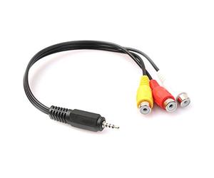 Bumdenuu 2.5mm Mini AV a 3RCA M/F Cable Audio-Video adattatore Presa Stereo