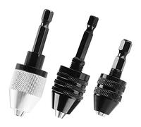 Bumdenuu 3 Pezzi 1/4 di Pollice Esagonale Mandrino Autoserrante Mandrino un Cambio Rapido Adattatore Convertitore Punte per Trapani un Percussione, Accessori per Utensili Elettrici