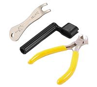 Bumdenuu 3 Pezzi Series Chitarra Riparazione Riparazione Strumento Chitarra Avvolgitore Corda Chitarra Ponte Pin Estrattore Peg Remover, Chitarra Corda Taglio Pinza Estrattore