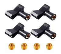 Bumdenuu 4 Pezzi Supporto per Clip per Microfono con 4 Adattatori, Pinza di Supporto per Microfono Regolabile con Adattatore 5/8 Pollice A Femmina 3/8 Pollice