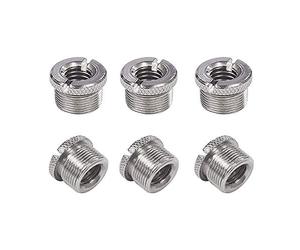 Bumdenuu 6 pezzi 5/8 spina 3/8 presa microfono convertitore filettato adattatore con ruote per microfono supporti