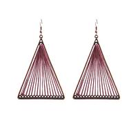 Bumdenuu Antico Geometrico Triple-Cornered Pendente Boho Boho Etnico Orecchini per le Donne Parte Accessori Viola, Filo di seta in lega d'