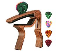 Bumdenuu Capo per chitarra con supporto e 4 plettri per chitarra per chitarra elettrica acustica Ukulele Mandolina Banjo