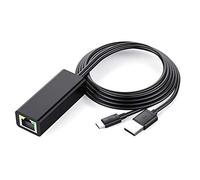 Bumdenuu con di alimentazione per TV Stick (2Nd Gen), 4K Stick, TV Square, adattatore LAN cablato -USB a RJ45, nero