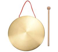 Bumdenuu Percussion D'Opera Cappella di Rame in Ottone Gong Mano 22Cm con il Martello Rotondo Gioco