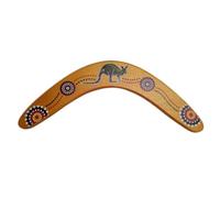 Bumerang In Legno - Gioco Da Lancio 33x14cm, Modello OPP | Disegno V Forme Dipinte A Mano Precisione Di Volo, Bambini Esterno Prato Lancio Cattura Regalo Attività for Estate