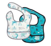 Bumkins Bavaglino per neonati, in tessuto impermeabile, adatto per neonati e bambini da 3 a 9 mesi, giungla e animali (confezione da 2), All'aperto/Fauna selvat, 2 Count (Pack of 1)