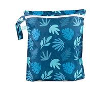 Bumkins Borsa bagnata impermeabile, lavabile, riutilizzabile per viaggi, spiaggia, piscina, passeggino, pannolini, vestiti sporchi, costumi da bagno bagnati, articoli da toeletta, 12 x 14 - Blue Tropic