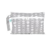 Bumkins Borsa impermeabile per bambino, borsa bagnata e asciutta, gancio per passeggino, asilo, borsa per pannolini, chiusura lampo, riutilizzabile, colore nero, B3 Lunar Gray-cl, Frizione, bagnato e