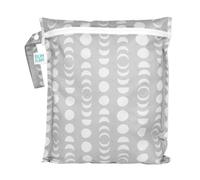 Bumkins Borsa impermeabile per passeggino, borsa per pannolini, con cerniera, riutilizzabile, colore nero, B4 Lunar Grigio, Borsa bagnata