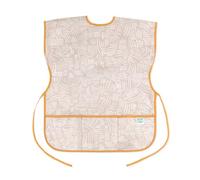 Bumkins Grembiule a maniche corte riutilizzabile e impermeabile per bambini dai 3 ai 7 anni, grembiule per pittura per bambini, arte, artigianato e giochi con tasca, tessuto morbido, beige bohémien