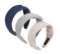 Bumlofa 3 cerchietti per capelli da donna, in tinta unita, larghezza per capelli Alice, morbidi e antiscivolo, accessori per capelli per la vita quotidiana, il lavoro e lo styling