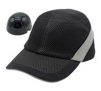 Bump Cap Abs Head Liner Protective Lightweight Safety Baseball Cap Style Mesh Helmet per fabbrica, officina, lavoro esterno e protezione della testa nell'ambiente di costruzione (nero)