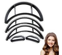 Bump It - Set di 5 accessori per lo styling dei capelli, colore nero, clip per capelli a forma di alveare, strumento volumizzante per capelli, inserti morbidi per capelli, senza bisogno di forcine o