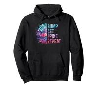 Bump Set Spike Repeat Divertente Felpa con Cappuccio