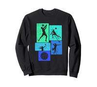 Bump Set Spike Repeat Pallavolo Magliette per Ragazze Donne Ragazzi Felpa