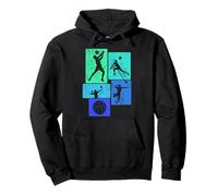 Bump Set Spike Repeat Pallavolo Magliette per Ragazze Donne Ragazzi Felpa con Cappuccio