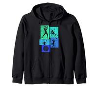 Bump Set Spike Repeat Pallavolo Magliette per Ragazze Donne Ragazzi Felpa con Cappuccio