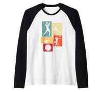 Bump Set Spike Repeat Pallavolo Magliette per Ragazze Donne Ragazzi Maglia con Maniche Raglan