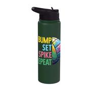 Bump Set Spike Repeat | Pallavolo per ragazze e donne adolescenti Stainless Steel Insulated Water Bottle