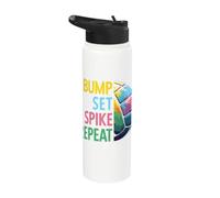 Bump Set Spike Repeat | Pallavolo per ragazze e donne adolescenti Stainless Steel Insulated Water Bottle