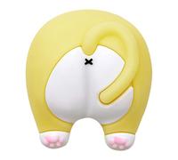 Bumper A Manopola Della Porta - 3x Simpatico Gatto Con Gatto Manico Della Porta Del Paraurper Adesivo Stopper | 19g PVC Senza Perforazione Per La Protezione Della Parete Per La Perforazione Per La Sal