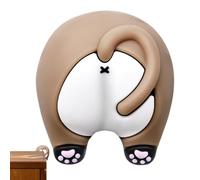 Bumper A Manopola Della Porta - 3x Simpatico Gatto Con Gatto Manico Della Porta Del Paraurper Adesivo Stopper | 19g PVC Senza Perforazione Per La Protezione Della Parete Per La Perforazione Per La Sal