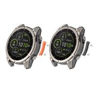 Bumper in metallo anticollisione per Garmin Fenix 8/Fenix 8 Pro 47 mm, evita collisioni Crashproof per Garmin Quatix 8/Tactix 8 47 mm accessori di protezione (grigio + arancione)