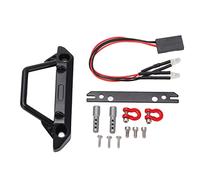 Bumper RC Assiale SCX24 Boscaio anteriore del ferro da filo pesante con fari a LED a 2 per protezione da 1/24 Crawler RC Black