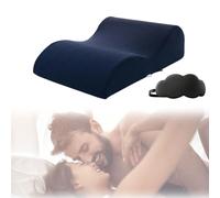 Bumpy Cuddles Pillow, 45° Angle Perfect Position, Comfort Memory Foam Wedge Pillows, Support That Lasts All Day, Easy Care, for Both Men and Women Aids Pace Control (Blue)