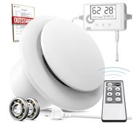 BUMSOU Aspiratore Bagno 100mm con Sensore di Umidità, Temperatura e Timer, Display Temperatura e Umidità in Tempo Reale Estrattore Aria Silenzioso, Ventola Spirazione Ventilatore con Telecomando