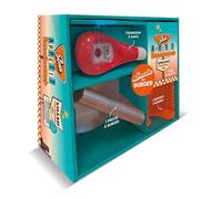 Bun appétit, smashe ton burger: Coffret avec 1 presse à burger, 2 supports à burgers et 1 ramequin à sauce