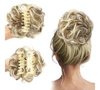 Bun Extension Clip, Messy Bun Hairpiece, Wavy Clip for Messy Bun Ponytail Extensions for a Fuller Look (J)