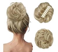 Bun Extension Clips, Bun Hair Pieces for Women, Wavy Claw Clip Messy Bun Hair Piece For Women, Natural Fake Extensions, Claw Clip Ponytail Extension (15)