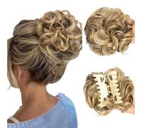Bun Extension Clips, Wavy Claw Clip Messy Bun Hair Piece For Women, For Flat Updos Curly Hair Ponytail Bun Clip In Hair Extensions (#17)