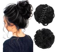 Bun Hair Pieces for Women, Bun Extension Clips, Messy Bun Hair Piece, Claw Clip Ponytail Extension, Soft Hairs Buns Hairpieces for Women Daily Wear (SW283-1B)