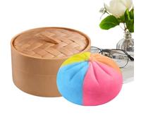 Bun Squeeze Toy - Bun Shape Fidget, Sensory Stress with Relieving Tension Effectively, Colorful Pinch Artifact, Fidget Accessories, Calming Tools for Kids Teens Adults Working Studying Home