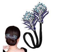 Bun Twister │ Creatore di per capelli con strass twist elegante │ Clip per creare lunghi con strass per casa, dormitorio, viaggi, hotel e scuola