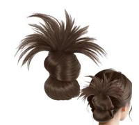 Bun Wig, Claw Clip Hairpiece, Messy Faux Updo, Lightweight Synthetic Extension, Natural-Looking Volume Boost, Ideal for Travel, Styling, Casual or Formal Events, Random Color