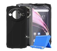 BUNAL Cover per Blackview BV9300 Pro (6.70") + (3 pezzi) Vetro Temperato, Custodia per Antiurto Antigraffio Protettiva Case Ultra Sottile Silicone Cover con Supporto per Cellulare - Nero