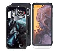 BUNAL Custodia per Cubot KingKong 9 (6.58") + Vetro Temperato, Cover Antiurto Antiscivolo Morbido Silicone Nero Case Bumper Protettiva per Cubot KingKong 9 - Pensando a