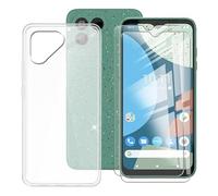 BUNAL Custodia per Fairphone 4 (6.30") + (2 pezzi) Pellicola Vetro Temperato, Bianco Traslucido Custodia per Telefono, Custodia Protettiva in Silicone TPU-Bianco Traslucido