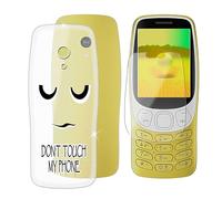 BUNAL Custodia per Nokia 3210 2024 (2.40") + Vetro Temperato, Cover per Antiurto Antiscivolo Case Protettiva in Silicone TPU per Nokia 3210 2024 - Non toccare
