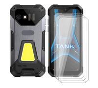 BUNAL Custodia per Unihertz 8849 Tank Mini 1 (4.30") Vetro Temperato（3 pezzi）, 9H Durezza Ultra Resistente Antigraffio Antimpronta Film Protettivo Pellicola Vetro per Unihertz 8849 Tank Mini 1