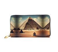BUNAL Dreaming Of The Pyramids of Khufu Elegante portafoglio multifunzionale - Design minimalista 12 slot per carte di credito protezione pieghevole multistrato per le tue carte e gli oggetti