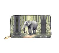 BUNAL Walking Elephant Elegante portafoglio multifunzionale - Design minimalista 12 scomparti per carte di credito multi-strato protezione pieghevole per le tue carte e gli oggetti essenziali, nero,