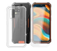 BUNALFaa Cover per Blackview BV4800 Pro (6.56") + (2 pezzi) Vetro Temperato, Custodia per Antiurto Antigraffio Protettiva Case Ultra Sottile Silicone Custodie + Pellicola - Transparent