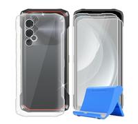BUNALFaa Cover per Doogee Blade 10 Power (6.56") + Vetro Temperato(3 pezzi), Custodia per Antiurto Antiscivolo Case Protettiva in Morbido Silicone + Pellicola con Supporto per Cellulare - Transparent