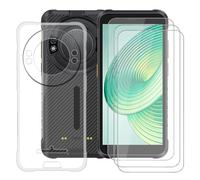 BUNALFaa Cover per Ulefone RugKing (5.99") + Vetro Temperato (3 pezzi), Custodia Telefono Antiurto Antiscivolo Case Protettiva in Morbido Silicone - Transparent